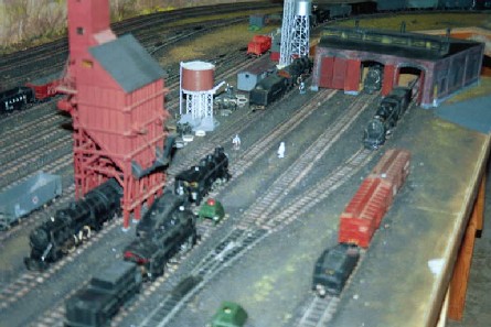 Complete with sidings, yards, & engine house.