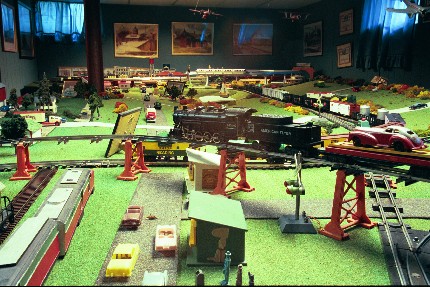 View of most of the layout of Glenn's AF trains