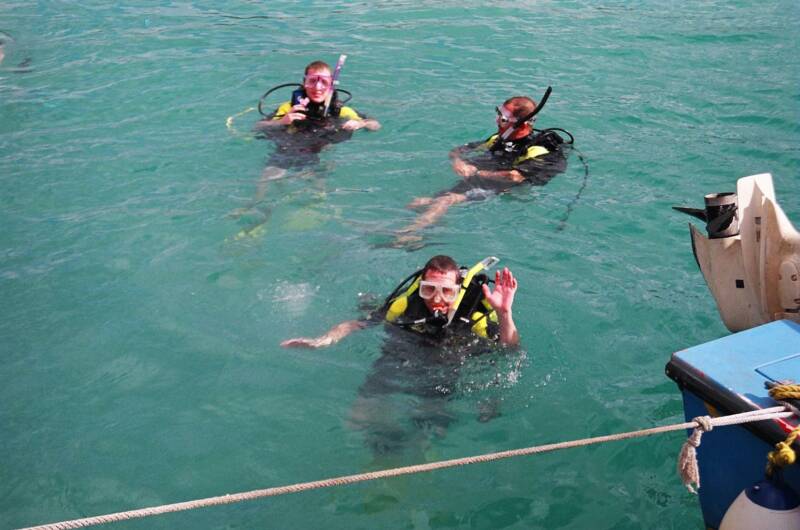 DIVING OFF THE PIER IN FREDERIKSTED